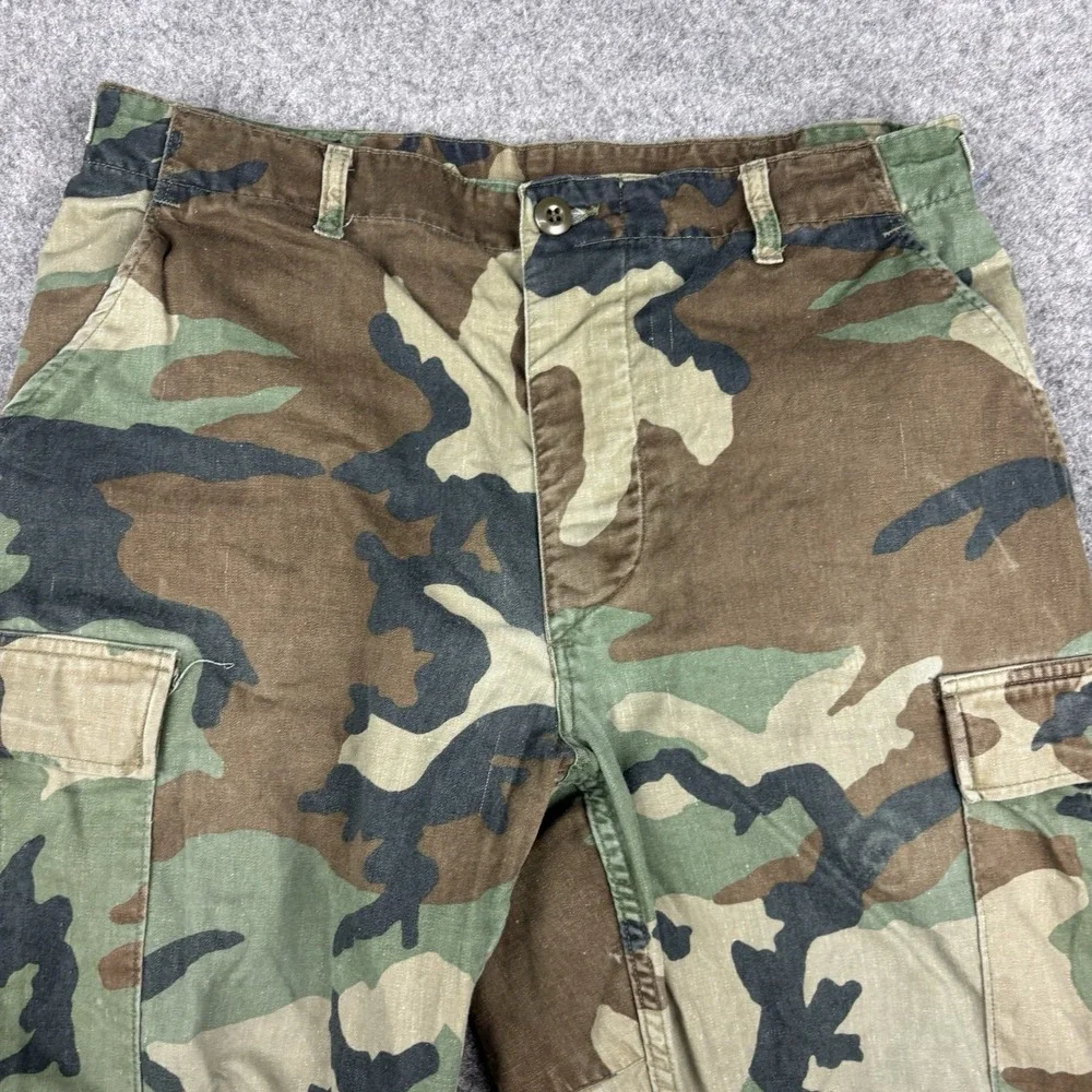 Vintage Army Combat Pants Medium Regular Woodland Cargo Utility Military ACU EUC